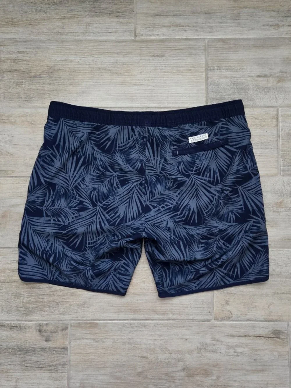 Fair Harbor The Anchor Palm Swim Trunks Men's Boxer Brief Lined Drawstring XL